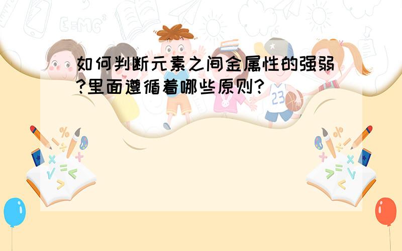 如何判断元素之间金属性的强弱?里面遵循着哪些原则?