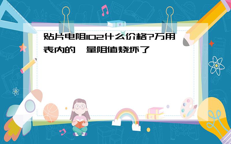 贴片电阻102什么价格?万用表内的,量阻值烧坏了,