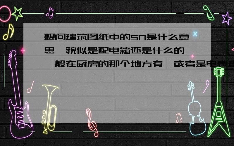 想问建筑图纸中的SN是什么意思,貌似是配电箱还是什么的,一般在厨房的那个地方有,或者是电表查看箱?