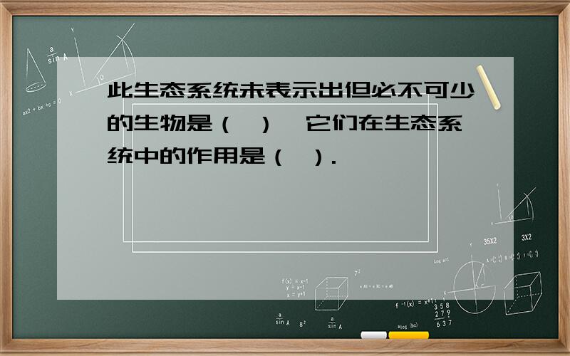 此生态系统未表示出但必不可少的生物是（ ）,它们在生态系统中的作用是（ ）.