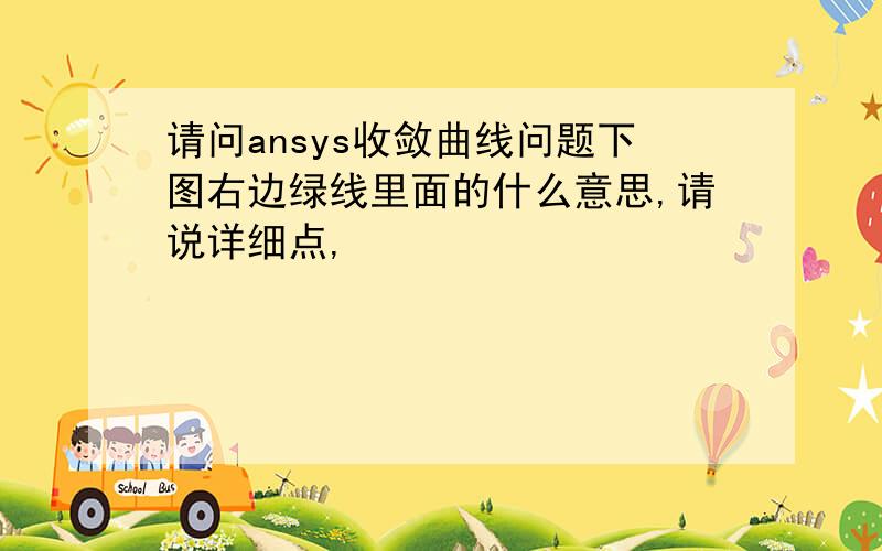 请问ansys收敛曲线问题下图右边绿线里面的什么意思,请说详细点,