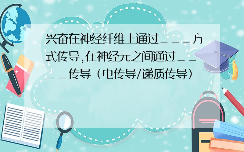 兴奋在神经纤维上通过___方式传导,在神经元之间通过____传导（电传导/递质传导）