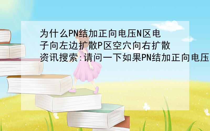 为什么PN结加正向电压N区电子向左边扩散P区空穴向右扩散资讯搜索:请问一下如果PN结加正向电压根据物理学基石同性相斥异性相吸