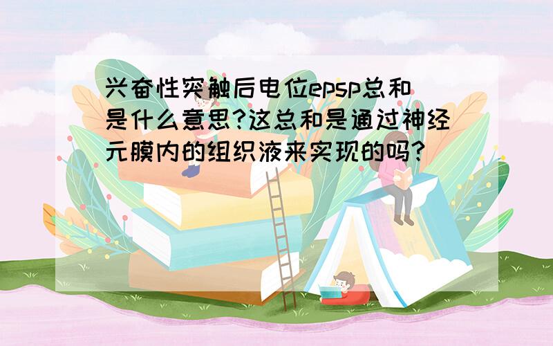 兴奋性突触后电位epsp总和是什么意思?这总和是通过神经元膜内的组织液来实现的吗?