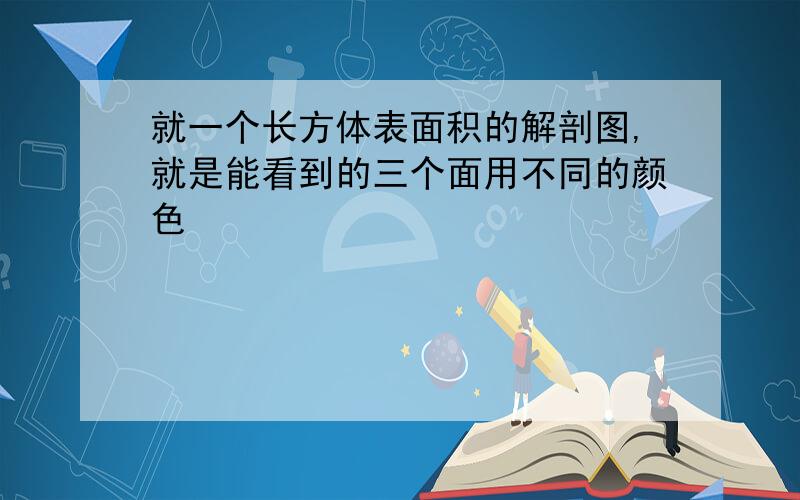 就一个长方体表面积的解剖图,就是能看到的三个面用不同的颜色