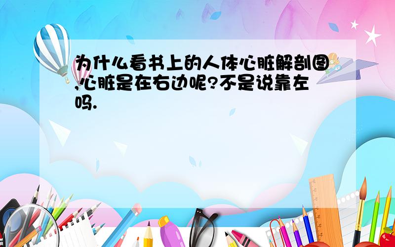 为什么看书上的人体心脏解剖图,心脏是在右边呢?不是说靠左吗.