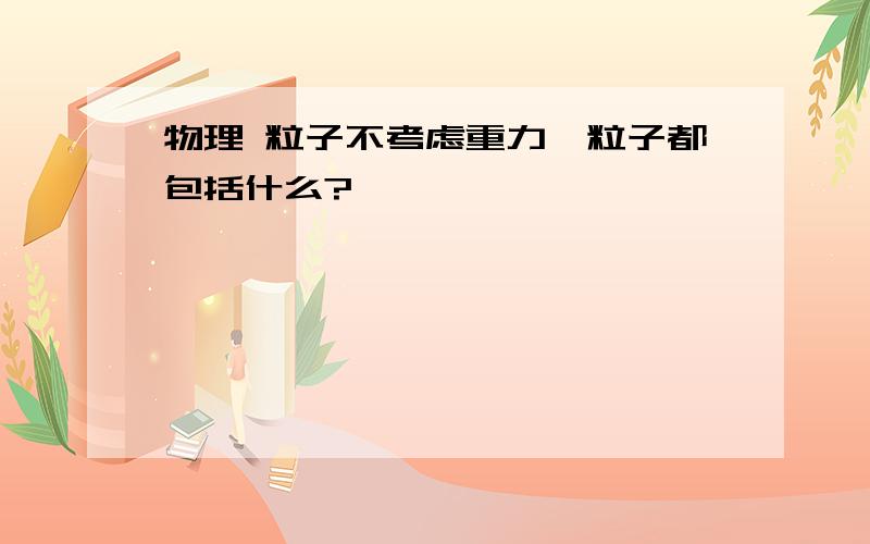 物理 粒子不考虑重力,粒子都包括什么?