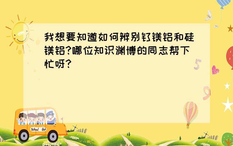 我想要知道如何辨别钛镁铝和硅镁铝?哪位知识渊博的同志帮下忙呀?