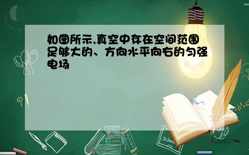 如图所示,真空中存在空间范围足够大的、方向水平向右的匀强电场