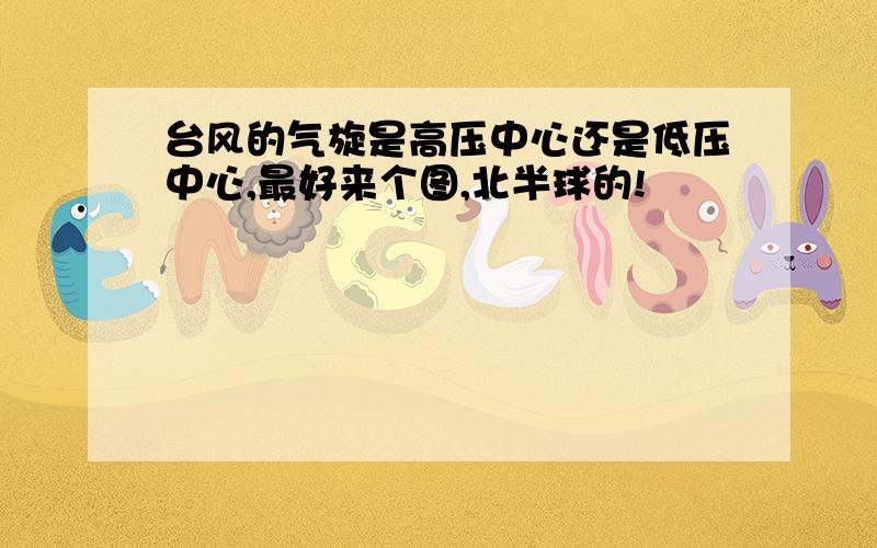 台风的气旋是高压中心还是低压中心,最好来个图,北半球的!