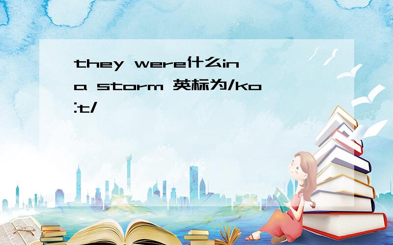 they were什么in a storm 英标为/ko:t/