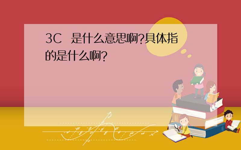 3C  是什么意思啊?具体指的是什么啊?