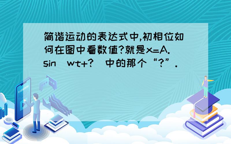 简谐运动的表达式中,初相位如何在图中看数值?就是x=A.sin(wt+?)中的那个“?”.