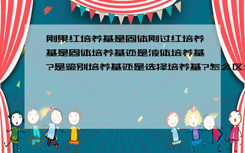 刚果红培养基是固体刚过红培养基是固体培养基还是液体培养基?是鉴别培养基还是选择培养基?怎么区分到底是鉴别培养基还是选择培养基?我觉得刚过红可以是鉴别培养基也可以是选择培养