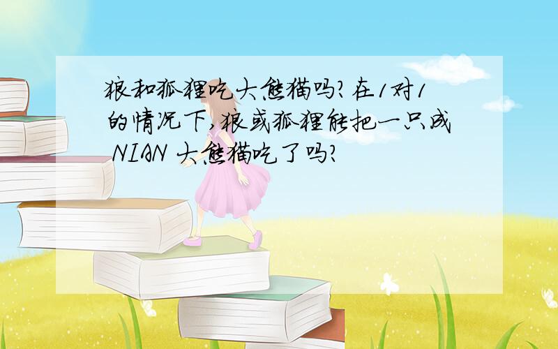 狼和狐狸吃大熊猫吗?在1对1的情况下,狼或狐狸能把一只成 NIAN 大熊猫吃了吗?