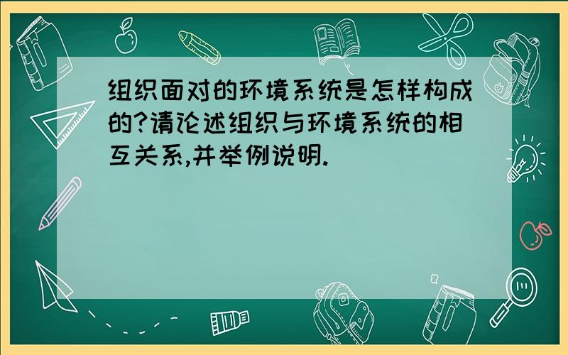 组织面对的环境系统是怎样构成的?请论述组织与环境系统的相互关系,并举例说明.