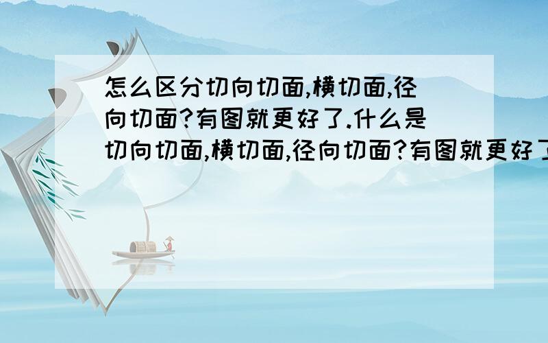 怎么区分切向切面,横切面,径向切面?有图就更好了.什么是切向切面,横切面,径向切面?有图就更好了.