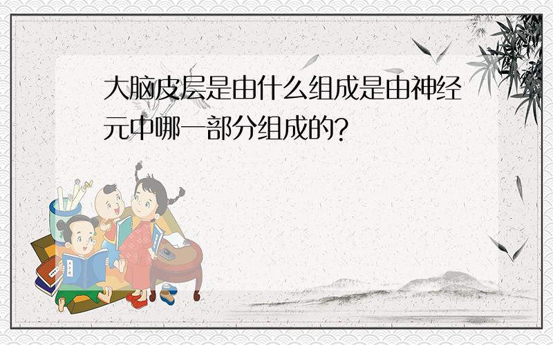 大脑皮层是由什么组成是由神经元中哪一部分组成的?