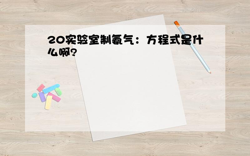 20实验室制氨气：方程式是什么啊?