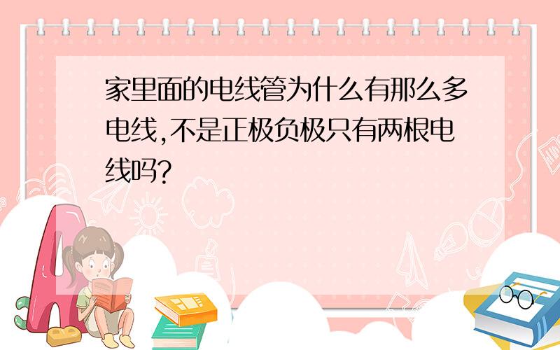 家里面的电线管为什么有那么多电线,不是正极负极只有两根电线吗?