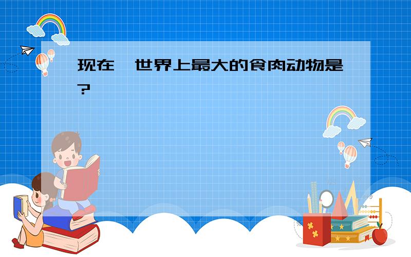 现在,世界上最大的食肉动物是?