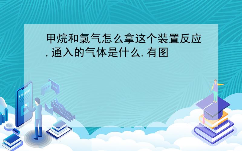 甲烷和氯气怎么拿这个装置反应,通入的气体是什么,有图