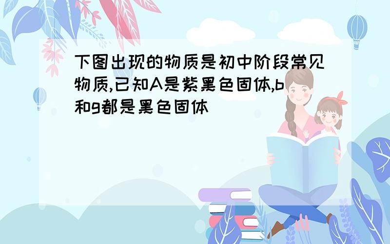 下图出现的物质是初中阶段常见物质,已知A是紫黑色固体,b和g都是黑色固体