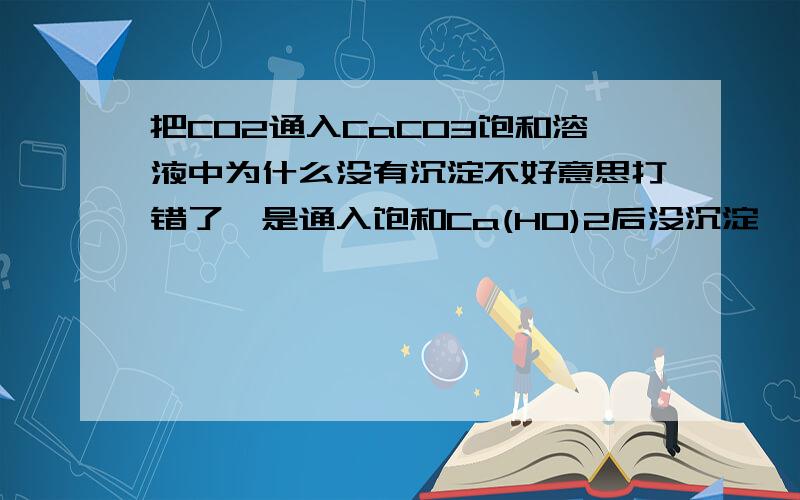 把CO2通入CaCO3饱和溶液中为什么没有沉淀不好意思打错了,是通入饱和Ca(HO)2后没沉淀