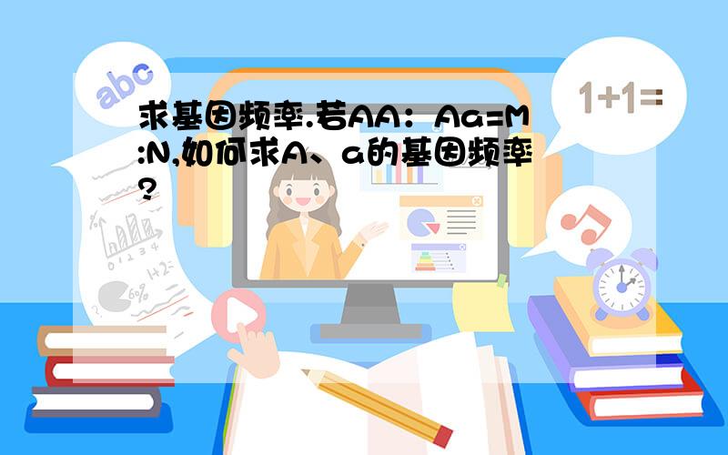 求基因频率.若AA：Aa=M:N,如何求A、a的基因频率?