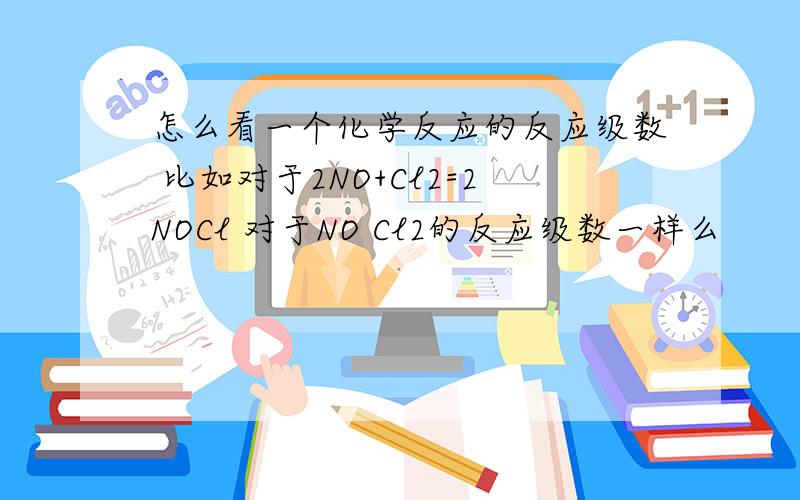 怎么看一个化学反应的反应级数 比如对于2NO+Cl2=2NOCl 对于NO Cl2的反应级数一样么