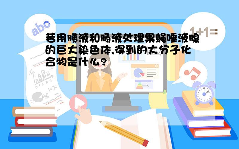 若用胰液和肠液处理果蝇唾液腺的巨大染色体,得到的大分子化合物是什么?