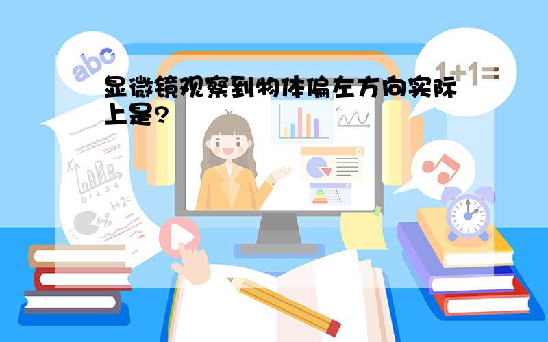 显微镜观察到物体偏左方向实际上是?