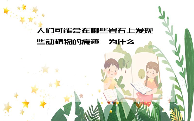 人们可能会在哪些岩石上发现一些动植物的痕迹,为什么