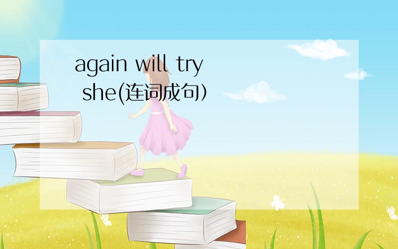 again will try she(连词成句）