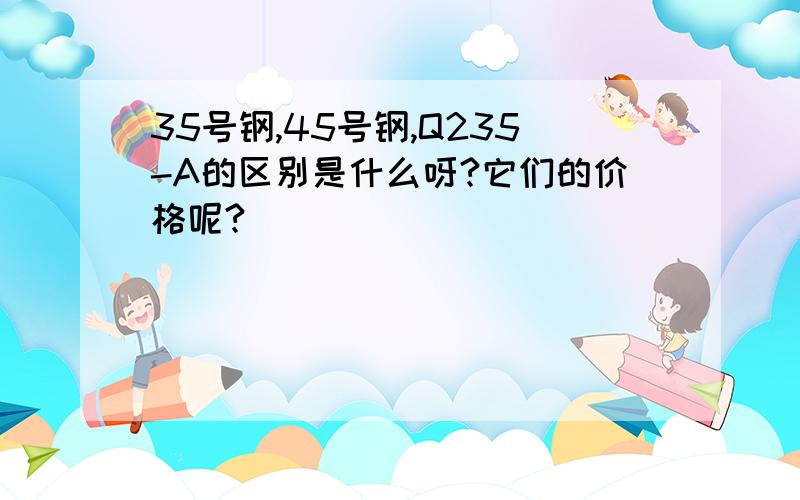 35号钢,45号钢,Q235-A的区别是什么呀?它们的价格呢?