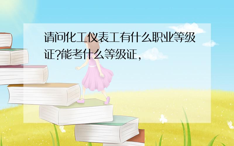 请问化工仪表工有什么职业等级证?能考什么等级证,