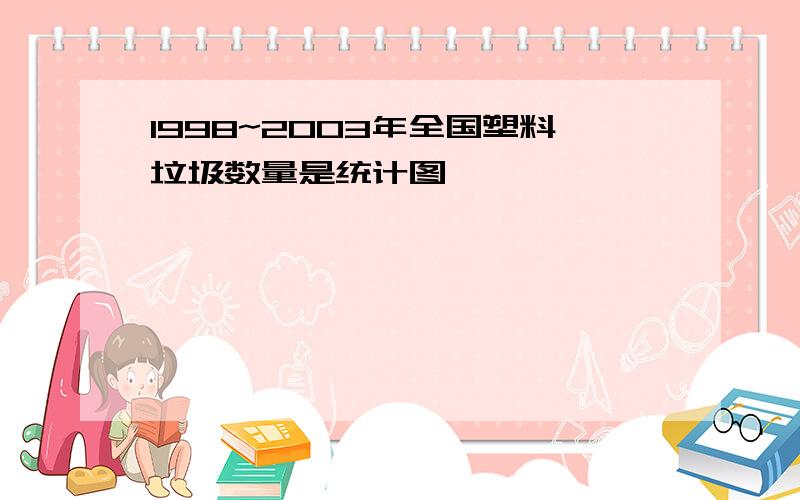 1998~2003年全国塑料垃圾数量是统计图