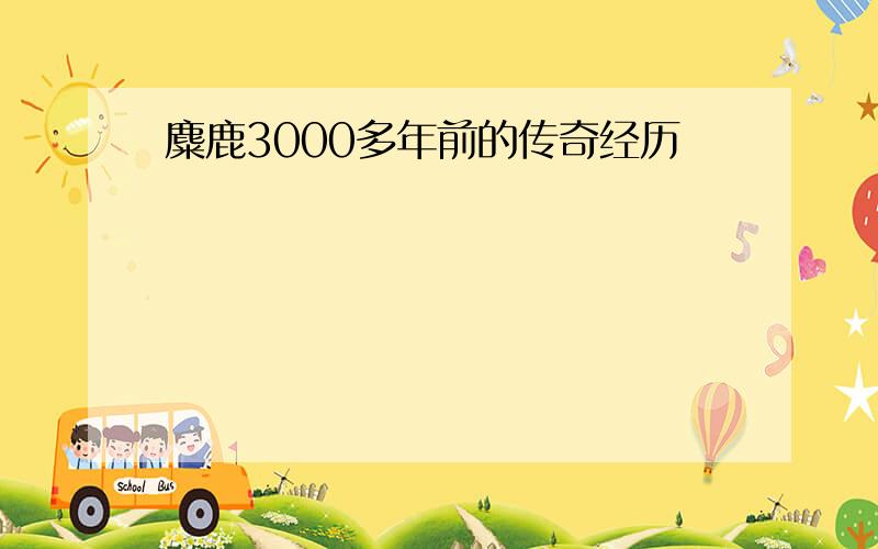 麋鹿3000多年前的传奇经历