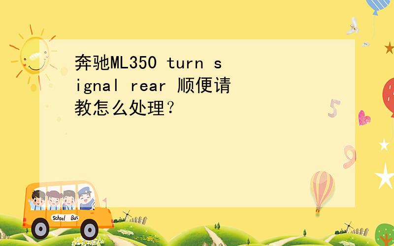 奔驰ML350 turn signal rear 顺便请教怎么处理？