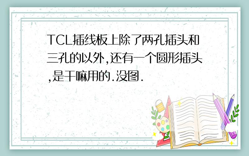 TCL插线板上除了两孔插头和三孔的以外,还有一个圆形插头,是干嘛用的.没图.