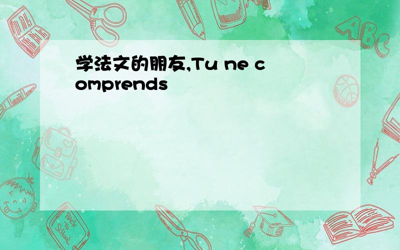 学法文的朋友,Tu ne comprends