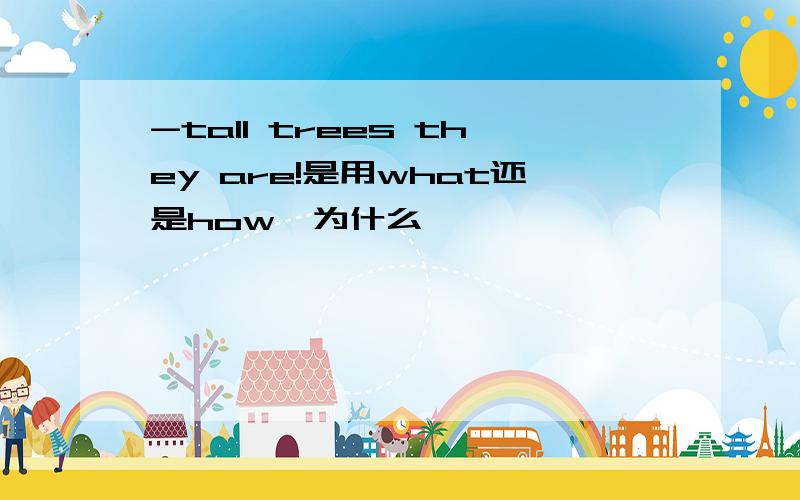 -tall trees they are!是用what还是how,为什么