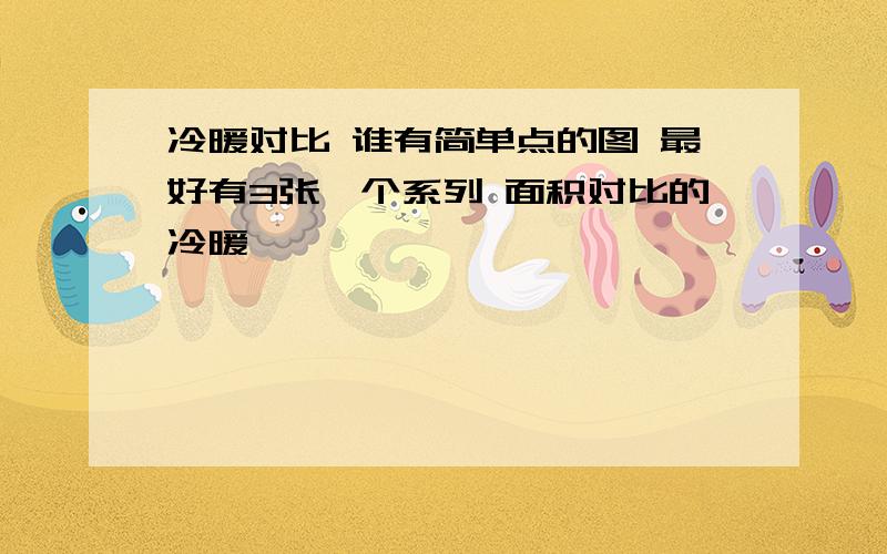 冷暖对比 谁有简单点的图 最好有3张一个系列 面积对比的冷暖