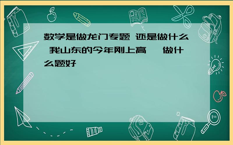 数学是做龙门专题 还是做什么 我山东的今年刚上高一 做什么题好