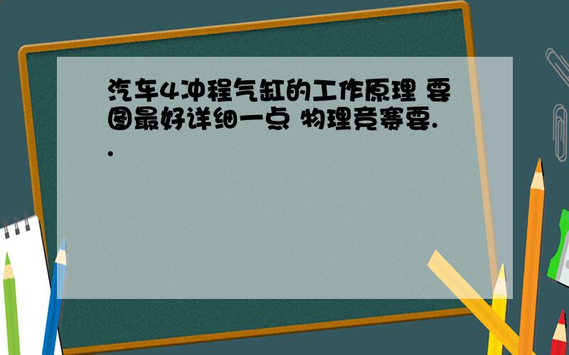 汽车4冲程气缸的工作原理 要图最好详细一点 物理竞赛要..