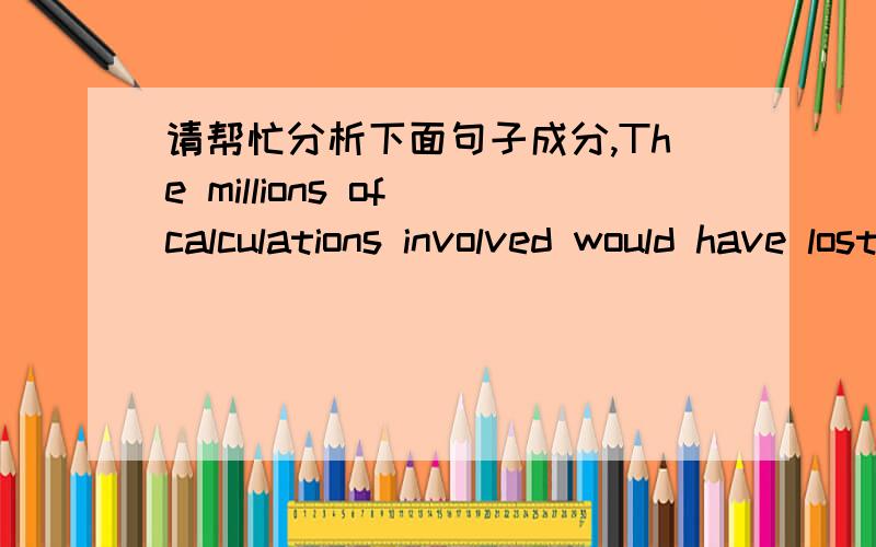 请帮忙分析下面句子成分,The millions of calculations involved would have lost,had they been done by hand,all practical value by the time they were finished.前面2句是虚拟语气,最后那句是啥意思,在句中做什么成分!