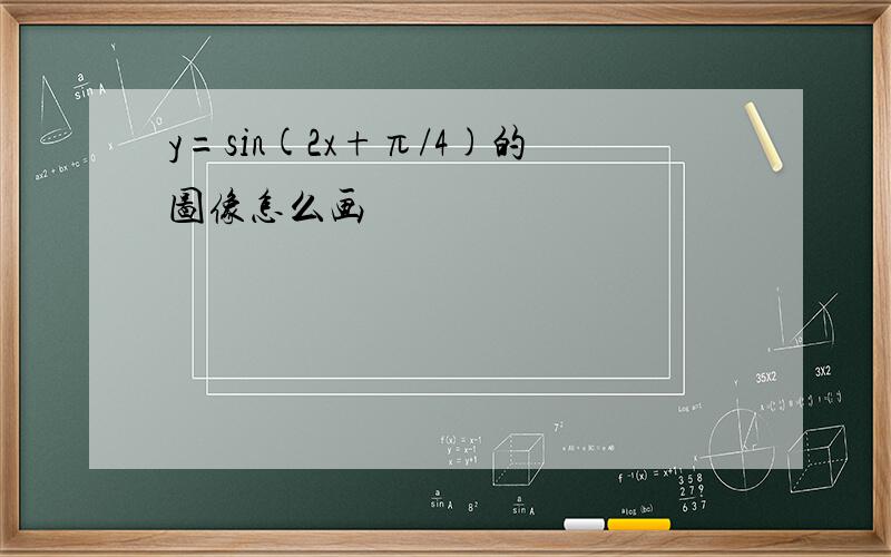 y=sin(2x+π/4)的图像怎么画