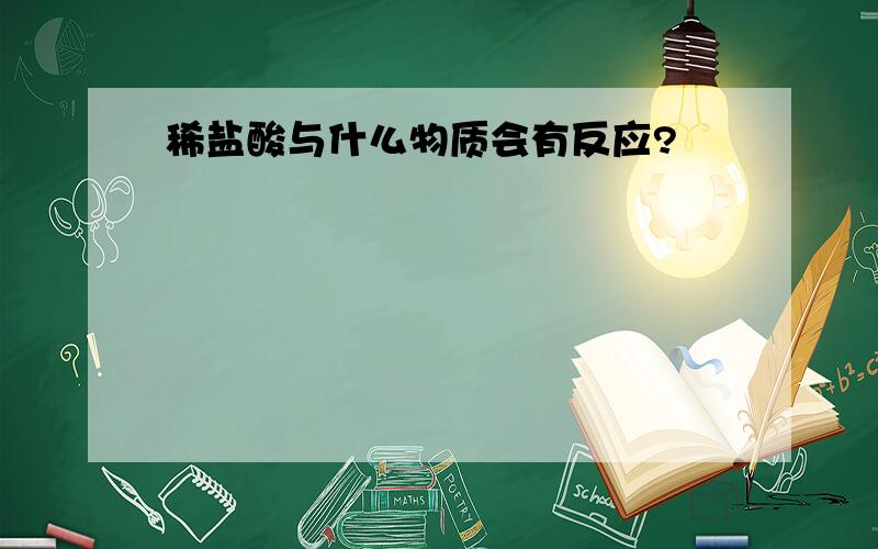 稀盐酸与什么物质会有反应?