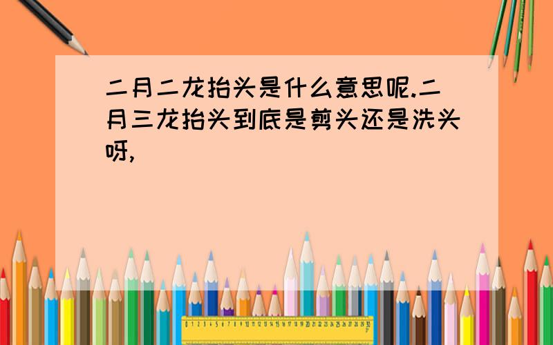 二月二龙抬头是什么意思呢.二月三龙抬头到底是剪头还是洗头呀,