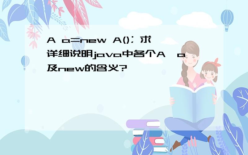 A a=new A(); 求详细说明java中各个A、a及new的含义?